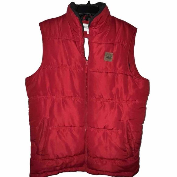 Field and‎ Stream Puffer Vest Men’s Sz L Red Fishing Hiking Camping Gorpcore EUC - Picture 1 of 9